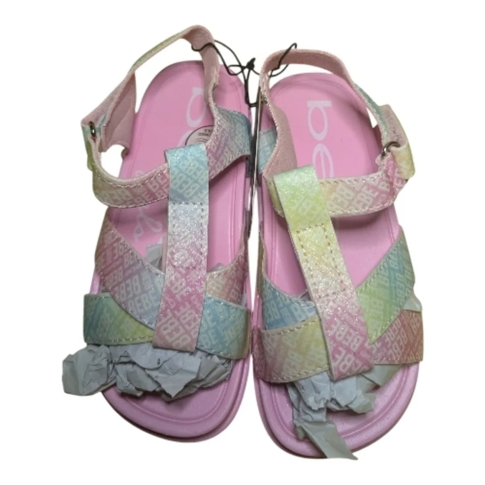 Bebe Little Girl Sandals Sz 11/12 Straps Pink